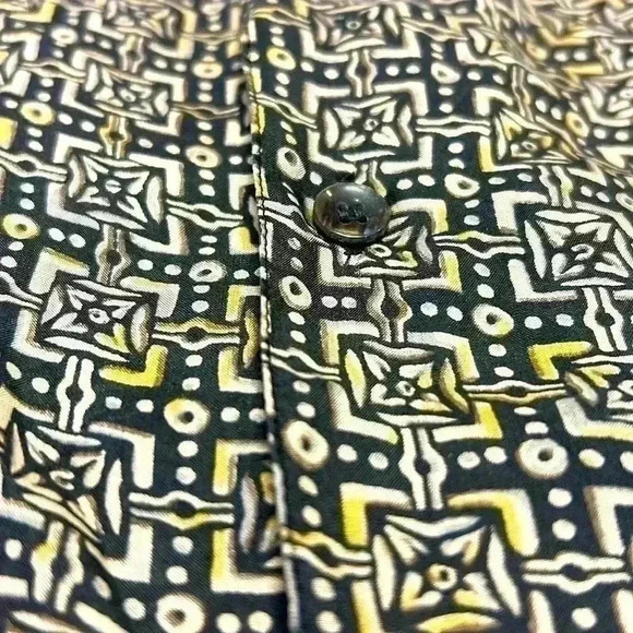 Robert Stock Silk Shirt  Men's Large 80's lightweight Pattern Vintage Retro Soft - Picture 6 of 8